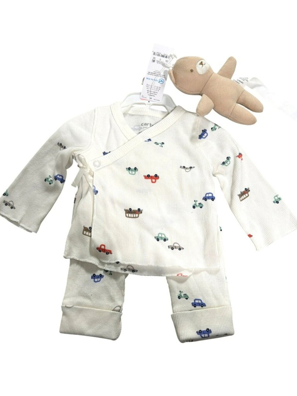 Carters 3-Piece Layette Set Top Pants Plush Toy Newborn New